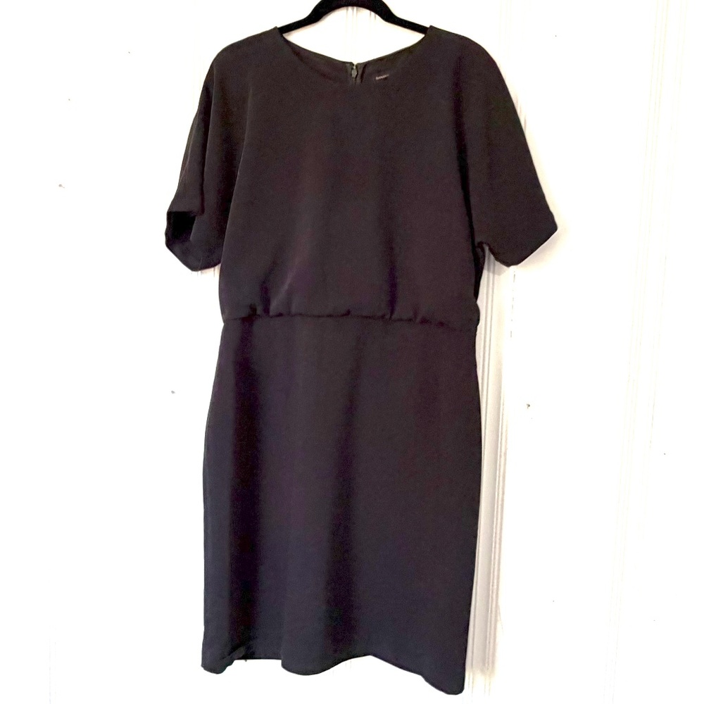Draped Black Banana Republic Dress